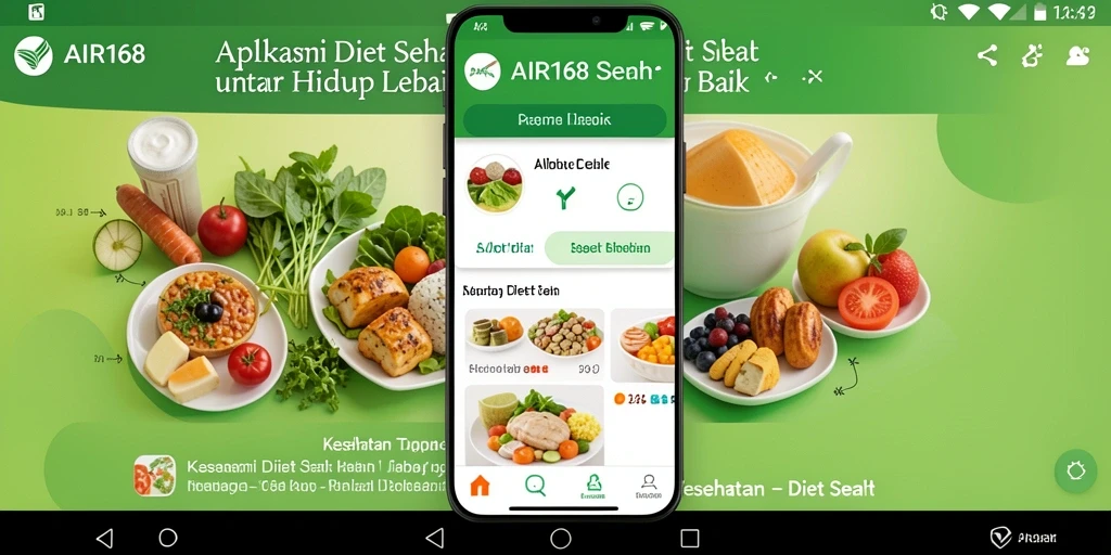 Antarmuka aplikasi AIR168 yang informatif dan ramah pengguna.