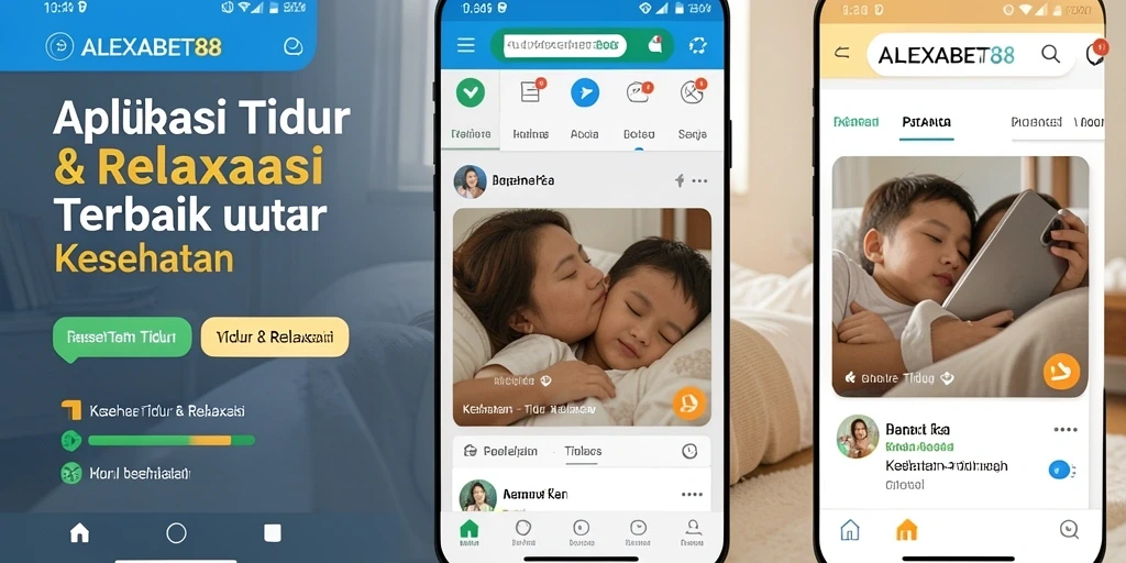 Tampilan antarmuka ALEXABET88 yang menenangkan untuk tidur dan relaksasi.
