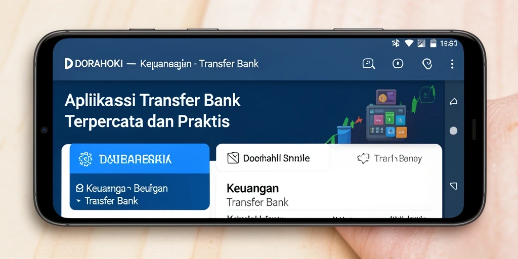 Tampilan antarmuka DORAHOKI untuk transfer bank yang sederhana dan efisien.