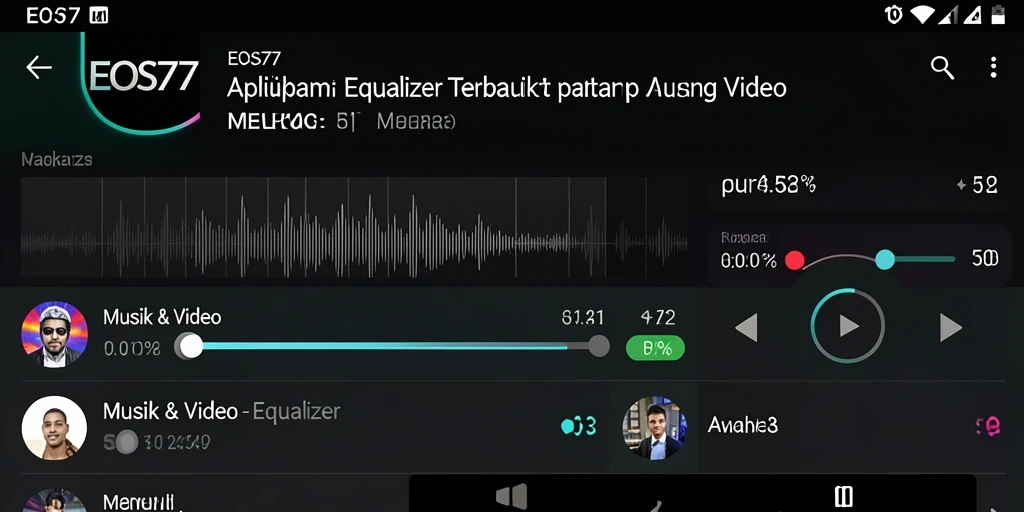 Antarmuka intuitif EOS77 dengan pengaturan equalizer yang lengkap.