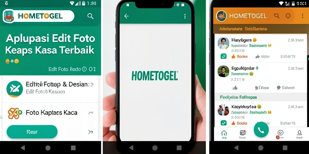 Tampilan antarmuka HOMETOGEL yang user-friendly dan fitur Edit Foto Kertas Kaca.