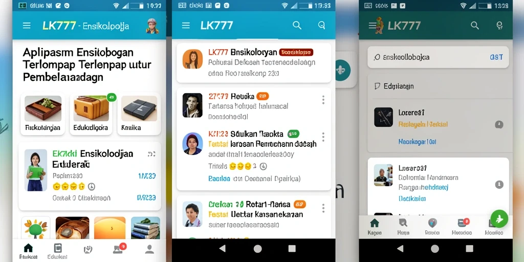 Tampilan antarmuka LK777 yang informatif dan menarik.