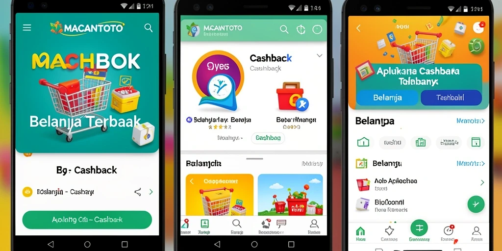 Tampilan antarmuka aplikasi MACANTOTO yang ramah pengguna untuk fungsi Cashback.