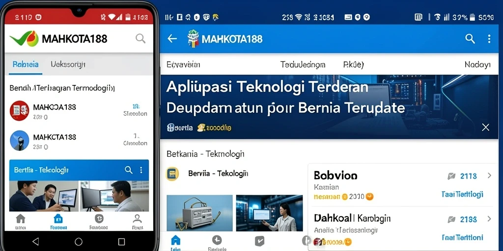 Antarmuka aplikasi MAHKOTA188 yang modern dan informatif.