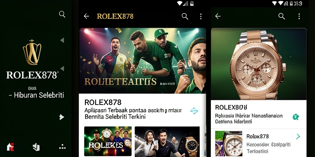 Antarmuka aplikasi ROLEX878 yang modern dan informatif.