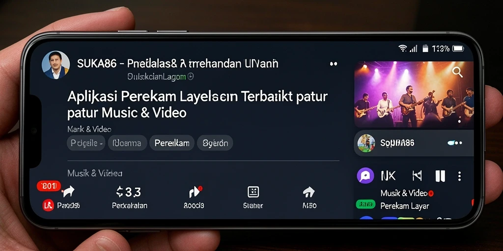 Screenshot antarmuka aplikasi SUKA86 saat merekam layar.