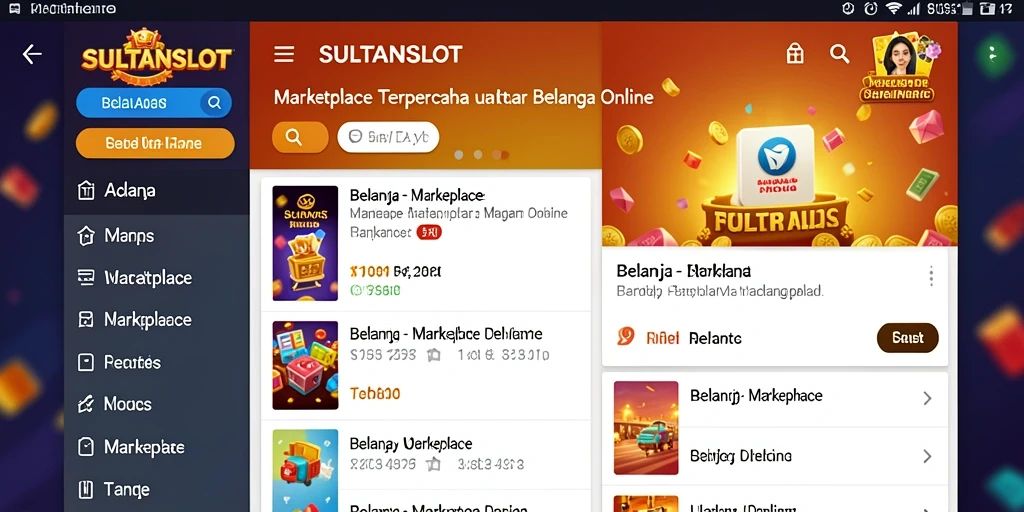 Antarmuka SULTANSLOT yang menarik dan fungsional untuk belanja online.