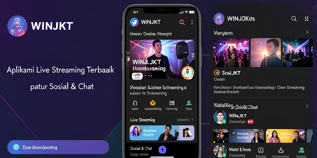 Antarmuka WINJKT yang menarik dan fungsional saat Live Streaming
