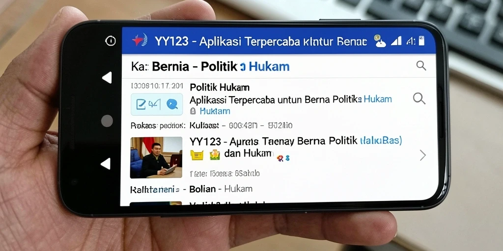 Antarmuka menarik dan mudah digunakan untuk berita Politik Hukum.